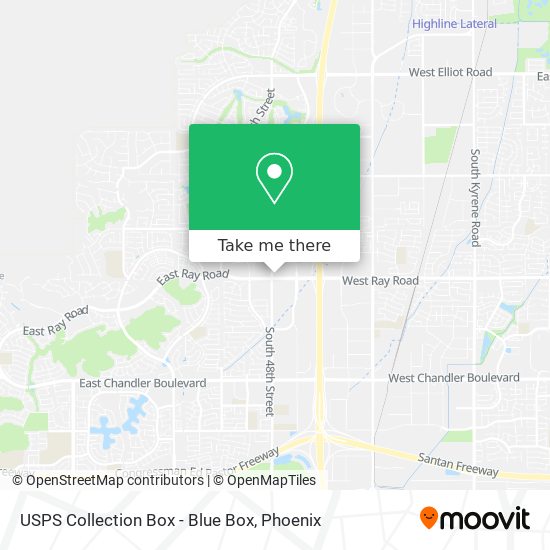 USPS Collection Box - Blue Box map