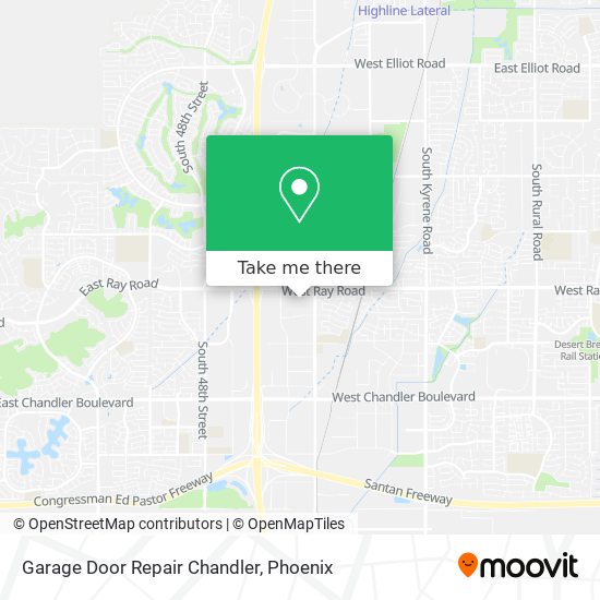 Mapa de Garage Door Repair Chandler