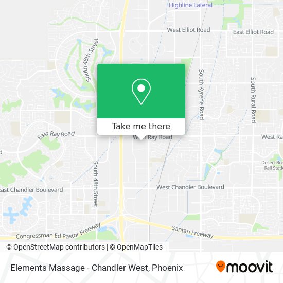 Mapa de Elements Massage - Chandler West