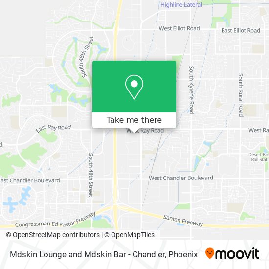 Mdskin Lounge and Mdskin Bar - Chandler map