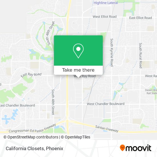 Mapa de California Closets