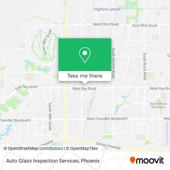 Auto Glass Inspection Services map