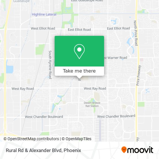 Mapa de Rural Rd & Alexander Blvd