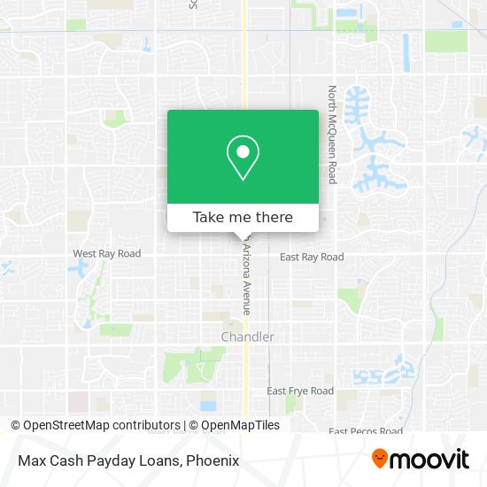 Max Cash Payday Loans map