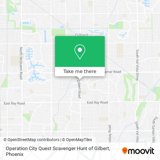 Operation City Quest Scavenger Hunt of Gilbert map