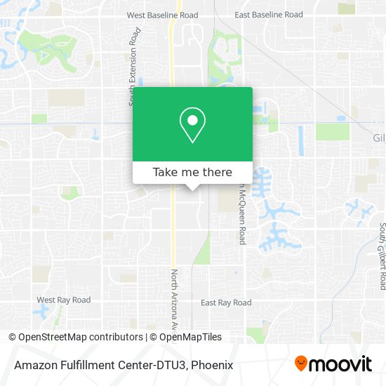 Amazon Fulfillment Center-DTU3 map