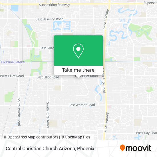 Mapa de Central Christian Church Arizona