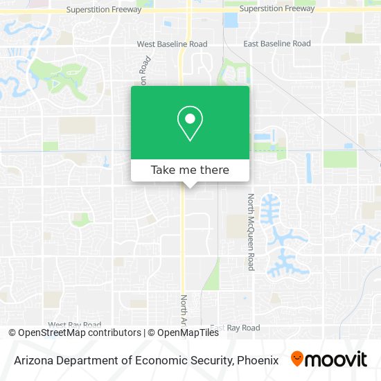 Arizona Department of Economic Security map