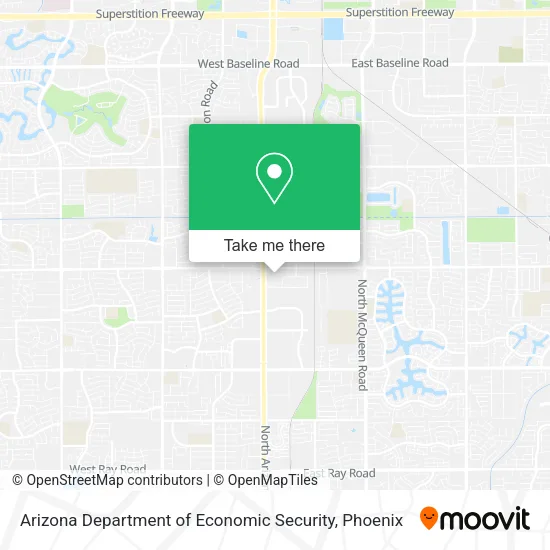 Mapa de Arizona Department of Economic Security