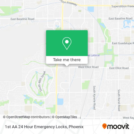 1st AA 24 Hour Emergency Locks map