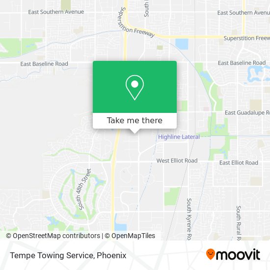 Mapa de Tempe Towing Service