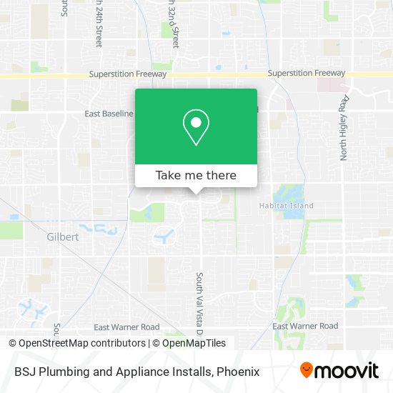 BSJ Plumbing and Appliance Installs map