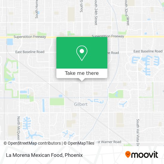 La Morena Mexican Food map