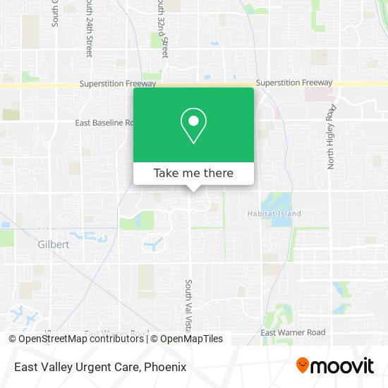 East Valley Urgent Care map