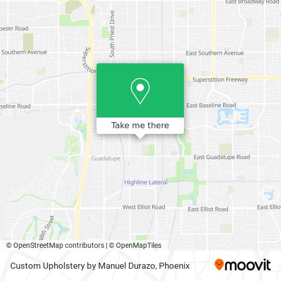 Custom Upholstery by Manuel Durazo map
