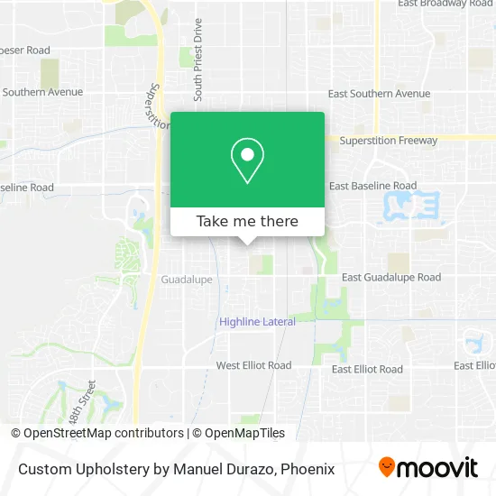 Custom Upholstery by Manuel Durazo map