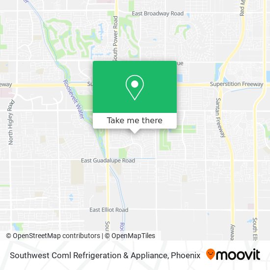 Mapa de Southwest Coml Refrigeration & Appliance