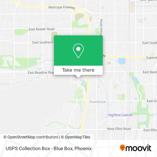 USPS Collection Box - Blue Box map