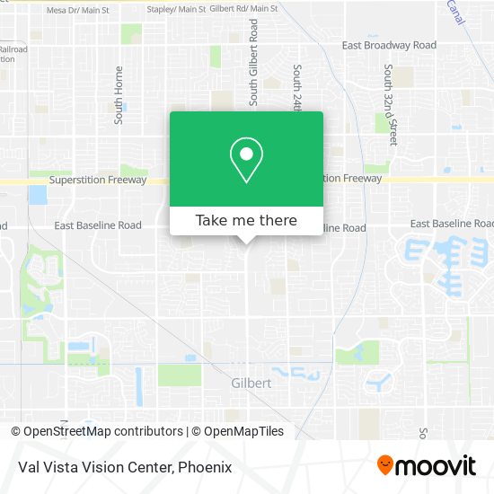 Val Vista Vision Center map