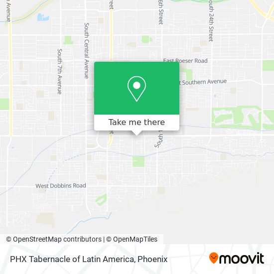 PHX Tabernacle of Latin America map