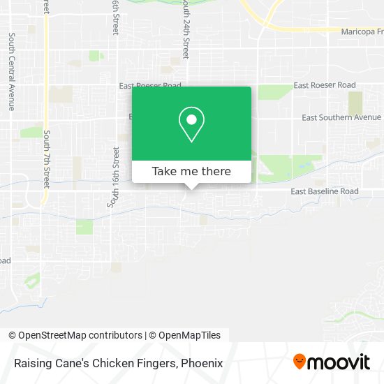 Mapa de Raising Cane's Chicken Fingers