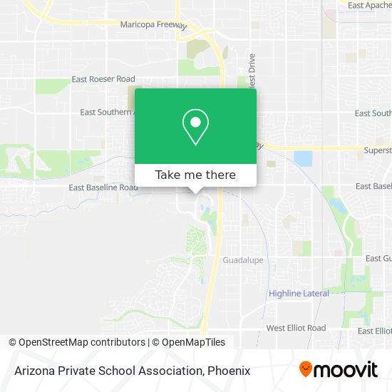 Arizona Private School Association map