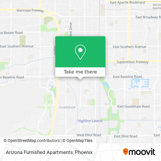 Mapa de Arizona Furnished Apartments