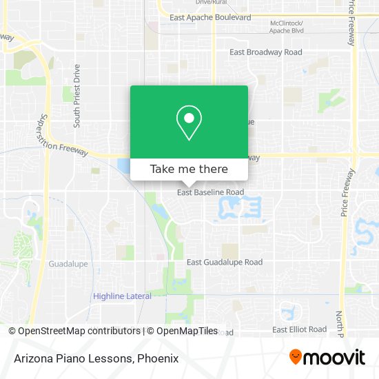 Arizona Piano Lessons map