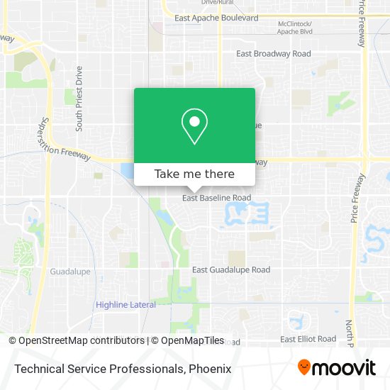Technical Service Professionals map