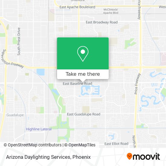Arizona Daylighting Services map