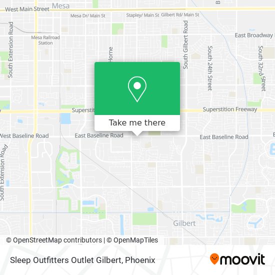Mapa de Sleep Outfitters Outlet Gilbert