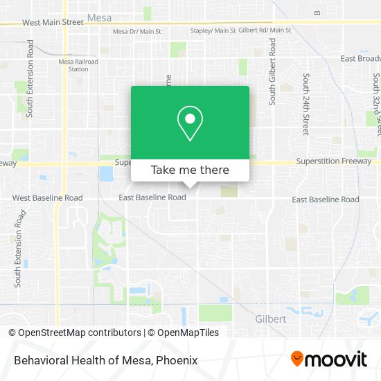 Behavioral Health of Mesa map