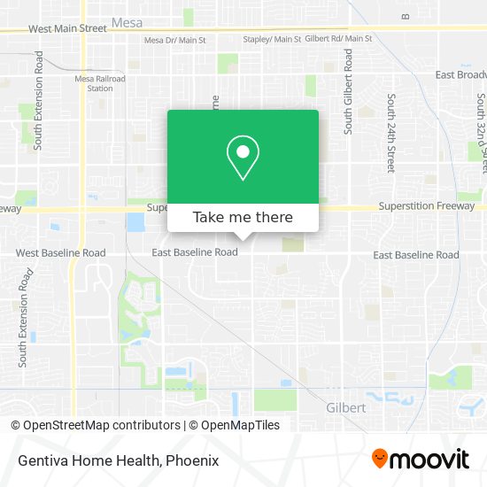 Gentiva Home Health map