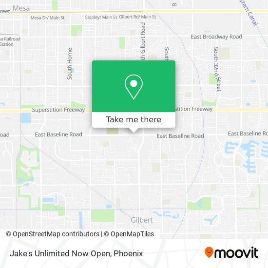 Jake's Unlimited Now Open map