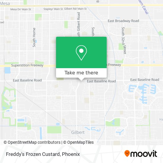 Freddy's Frozen Custard map