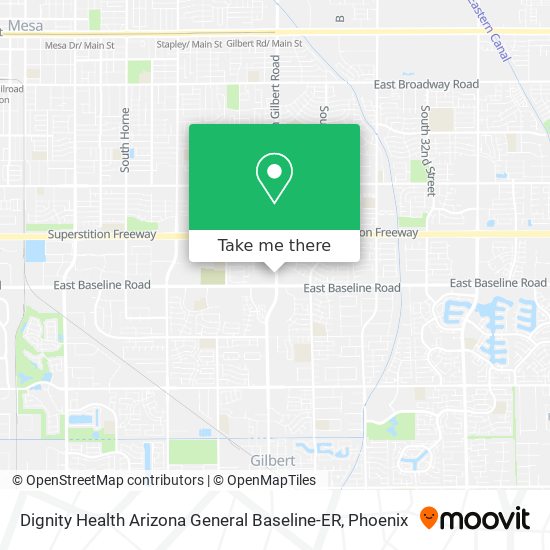 Mapa de Dignity Health Arizona General Baseline-ER