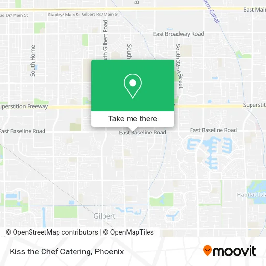 Kiss the Chef Catering map