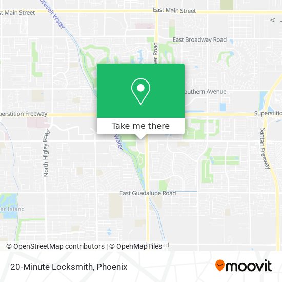 20-Minute Locksmith map