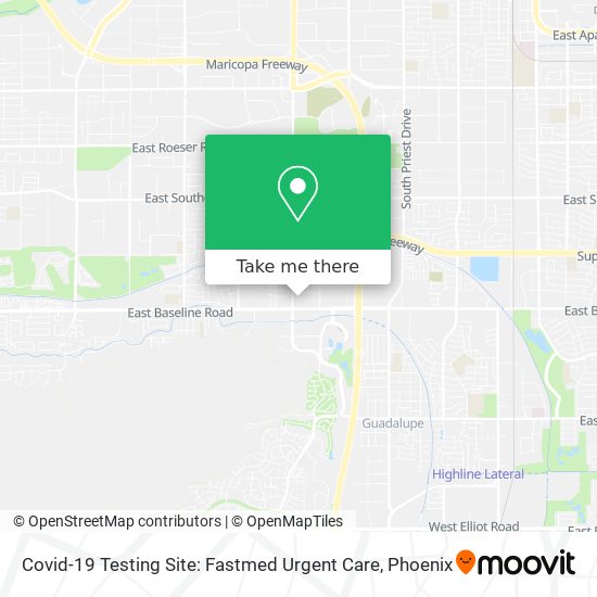 Mapa de Covid-19 Testing Site: Fastmed Urgent Care