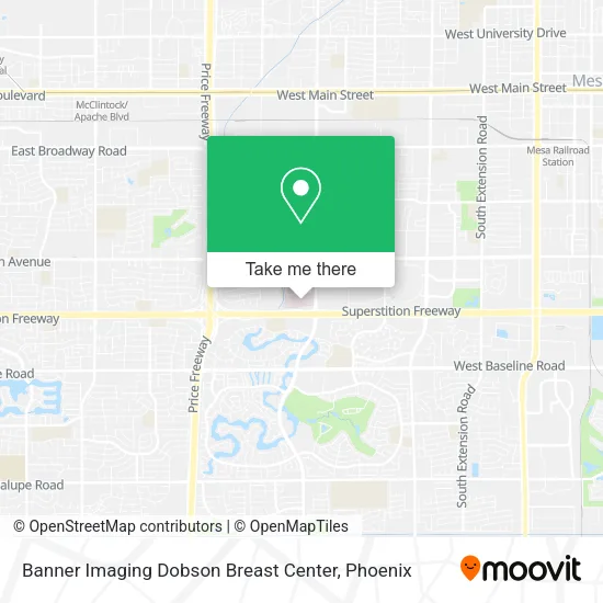 Banner Imaging Dobson Breast Center map