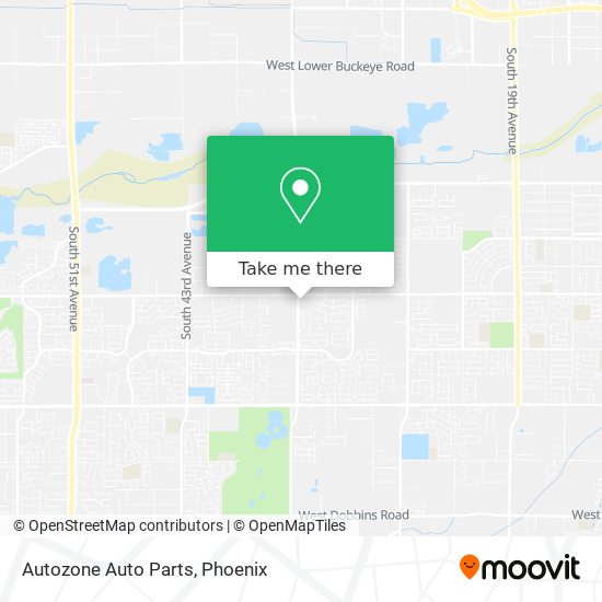 Mapa de Autozone Auto Parts