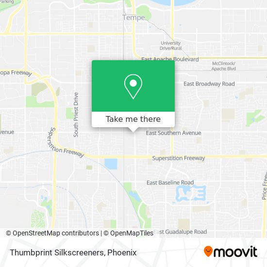Mapa de Thumbprint Silkscreeners