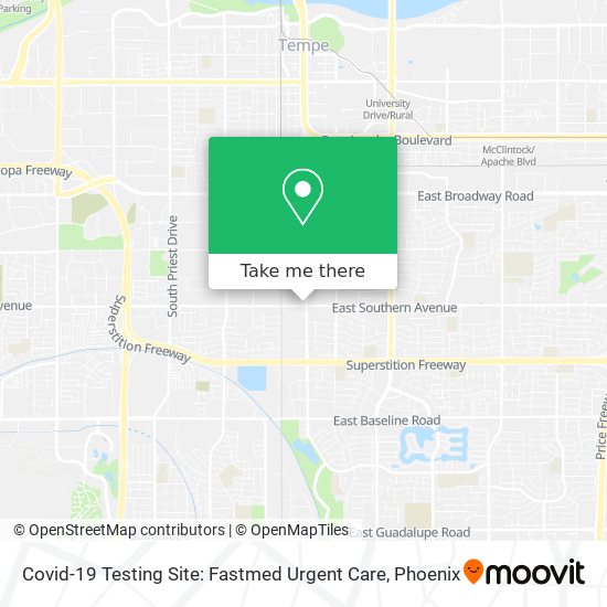 Covid-19 Testing Site: Fastmed Urgent Care map