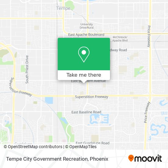 Tempe City Government Recreation map