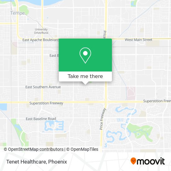 Tenet Healthcare map