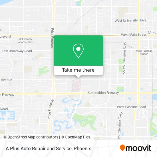 A Plus Auto Repair and Service map