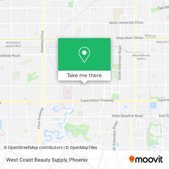 West Coast Beauty Supply map