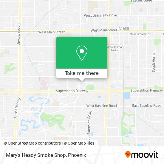 Mary's Heady Smoke Shop map