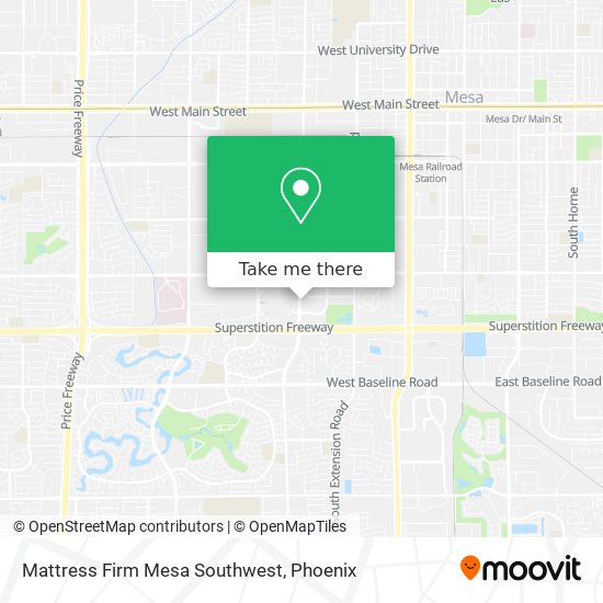 Mattress Firm Mesa Southwest map