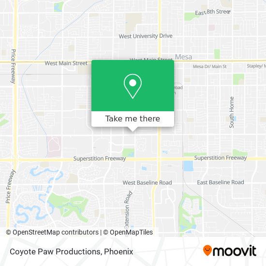 Coyote Paw Productions map